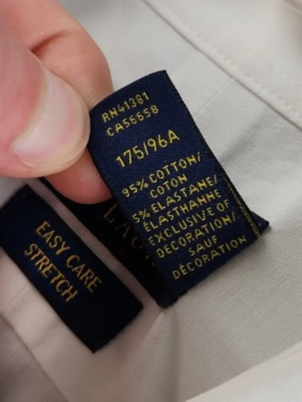 Polo Ralph Lauren 16 32/33 Cotton Spandex Logo Polo Ralph Lauren White Easy Care